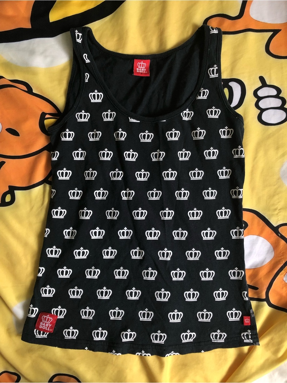 Black & White Crown Print Unisex tank top